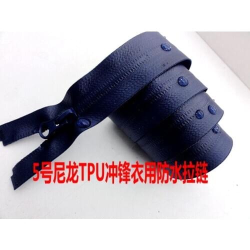 7#for garment/ski suit/windcheater/outdoor bags mazarine/blue-black/dark blue/deep blue/7# waterproof zippers/open-end 75cm zip