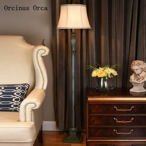 American retro resin floor lamp study bedside lamp European creative LED make old floor lamp free shipping