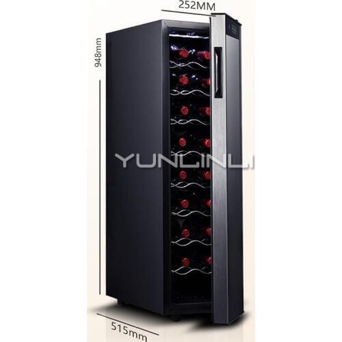 Home Electronic Constant Temperature Glass Wine Cooler Small Stainless Steel Shelf Wine Cooler Refrigerated Wine Cabinet JC-65BW