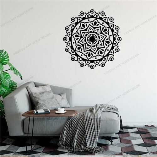 Hinduism Namaste Yoga Mandala Vinyl Wall Garage Stickers Home Decor Room Art Mural Wall Decal Wallpoof CX1873