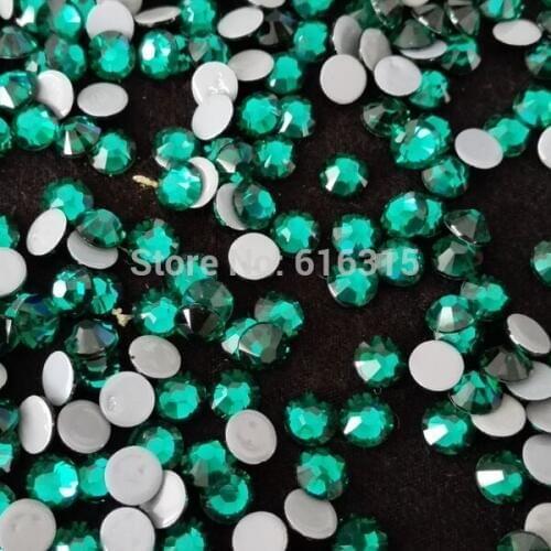 Jpstrass brand hotfix stone ss10 Emerald flatback hot fix rhinestone for wedding dress,shiny rhinestone for nail arts design