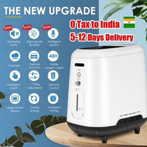US EU UK Stock 1-7L/min Oxygen Making Machine Care 48 Hours Portable Oxygen Concentrator Generator Low Noise Air Purifier