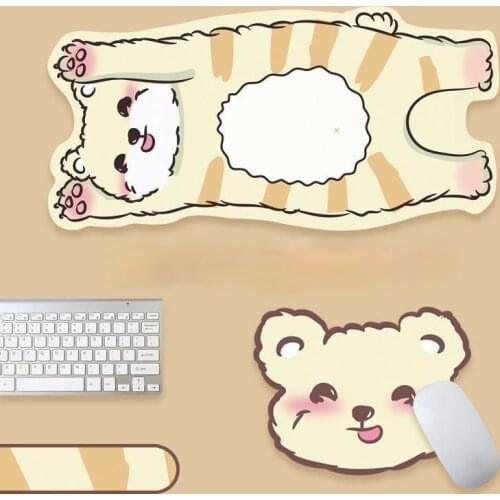 Anime Mouse Pad Cute Girl Art Ins Style Creative Keyboard Mat Non-Slip Natural Rubber, Gaming Mouse Pad Cartoon
