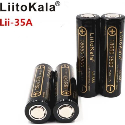 100% Original LiitoKala 30A Li-35A 18650 Li-ion Battery 3.7 mAh 3500 V Rechargeable Li-Ion High Drop Battery for Flashinglig