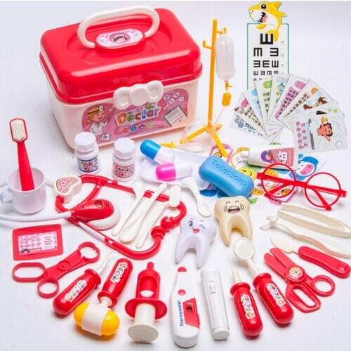 Doctor Medical Equipment Stethoscope Toy Set Children Play Storage Box Kids Gift