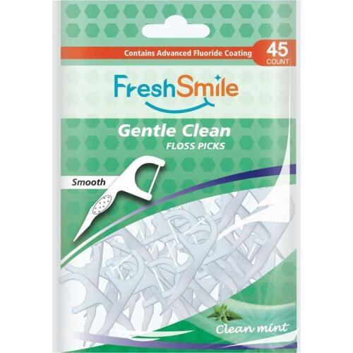 45 pcs per bag Gental clean Mint Floss with Smooth PTFE threader