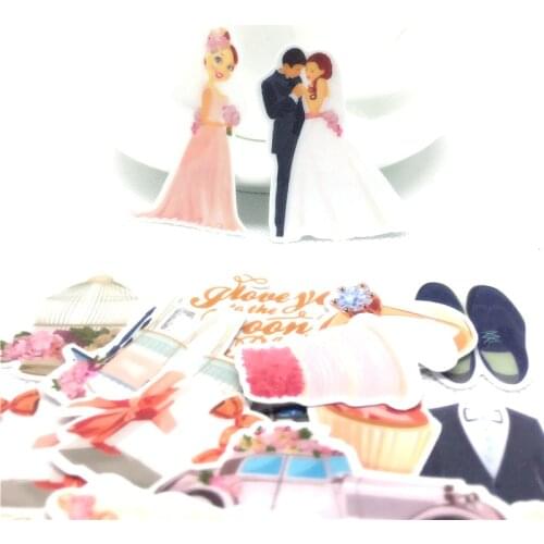 22 Pcs Bridegroom is married adhesive paper sticker childr diy Handmade Gift Card photo album Scrapbooking diary decor stickers