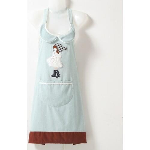 New Korean fashion straps home cute apron kitchen cooking oil-proof anti-fouling apron
