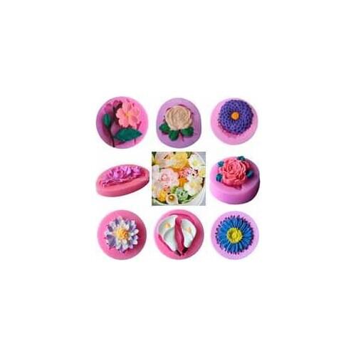 Single flower series silicone mould chocolate mold rose Lily peony snow lotus baking tools