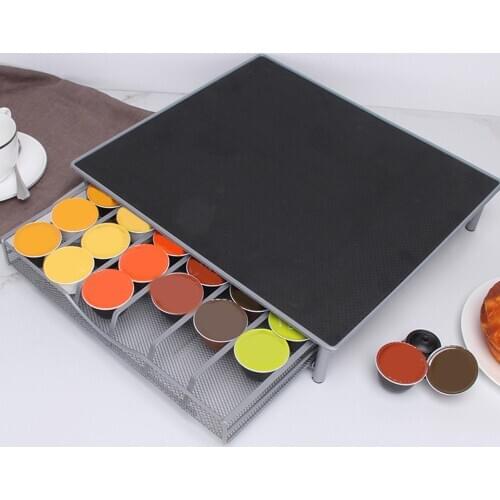 Coffee Capsule Drawer Organizer Iron Household Storage Stand Holder Shelves Rack Anti-skid Large Capacity Coffee Capsule Drawer