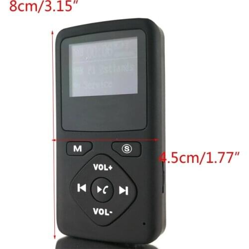 Personal Pocket FM Mini Portable Radio DAB Digital Radio Bluetooth 4.0 Earphone