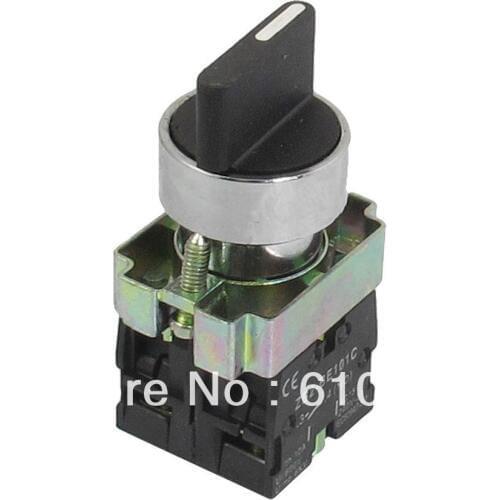 10PCS XB2BD53C Rotary Select Selector Switch 2NO Normally Open 3 Positions Left Right Momentary Spring Return 22mm Mounting Hole