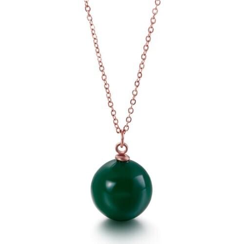 Simple personality pearl necklace Korean round shell pearl clavicle chain necklace pendant