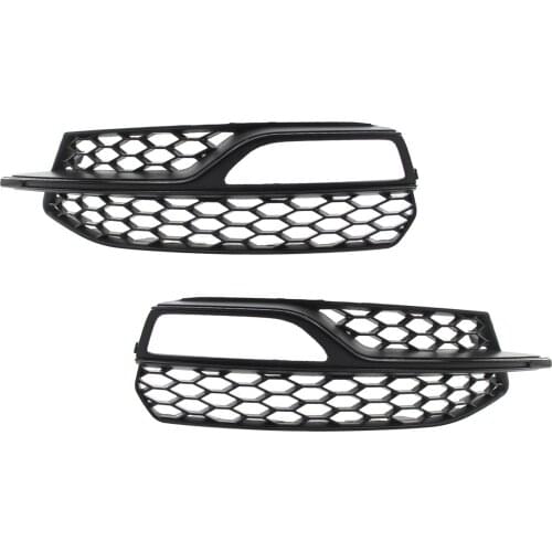 2pcs Honeycomb Front Fog Light Grilles Cover for Audi A3 S-Line 14-16