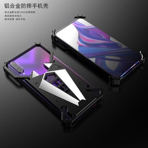 Luxury Shockproof Aluminum Metal Armor Ring Case For Huawei Honor 10x 9x Play 4t pro Aluminium Bumper Case Metal Frame Cover