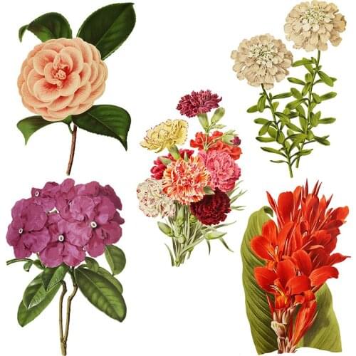 Three Ratels QCF21 Retro color flowers elegant room art Super Staffie decal on Wall Fridge Toilet car bike