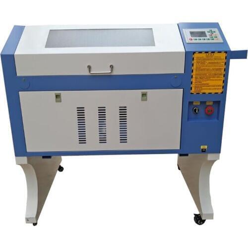 100W 4060 CNC laser engraving cutting machine with chiller cw3000 and chuck rotary Ruida system