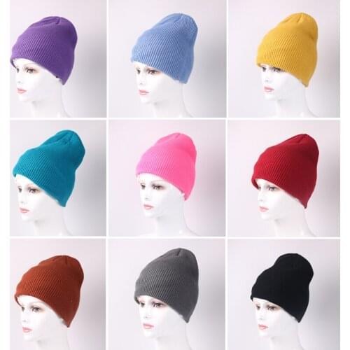 18 Solid Colors High Quality Unisex Beanies Cap Winter Hats Skullies Cap Knitted Stretchy Design Cap Men Melon Cap