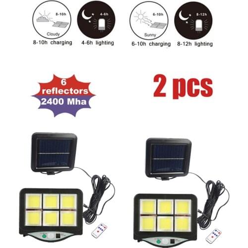 2pcs seperable PIR Motion Sensor 120LED Sunlight Solar Energy Street light Yard Path Home Garden Solar Powered lamp Wall Lightin