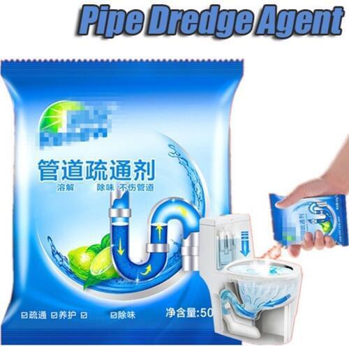 50g/bag Powerful Sink Drain Cleaners Sticks Sewage Decontamination Deodorant The Kitchen Toilet Bathtub Sewer Cleaning Powder