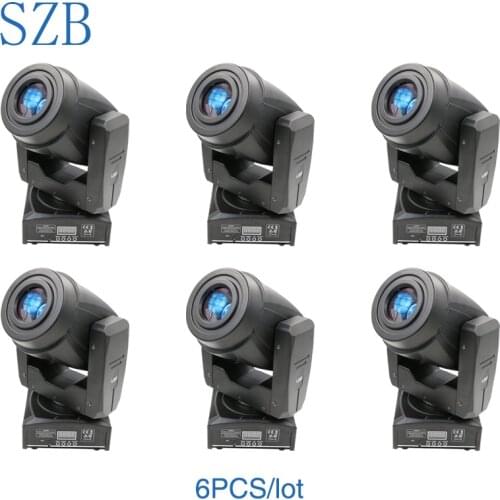 6 PCS 60W Led Moving Head Light Spot Lyre Pattern Rotation Gobo 3 Face Prism Stage Disco Light Nightclub Party Light/SZB-MH60A