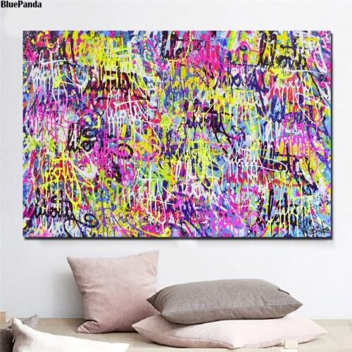 Graffiti Liberty Canvas Abstract Painting Wall Art Poster Print Decoration Street Art Picture Children Bedroom Decor