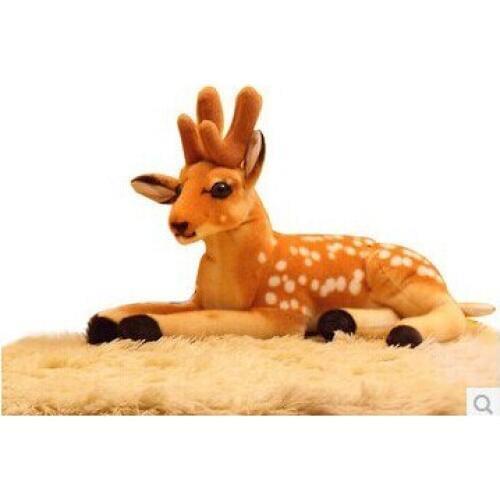 New fashion Stuffed plush Simulation Animal Deer Lying 60cm Plush Toy Doll Quality Child Xmas Gift Free shipping