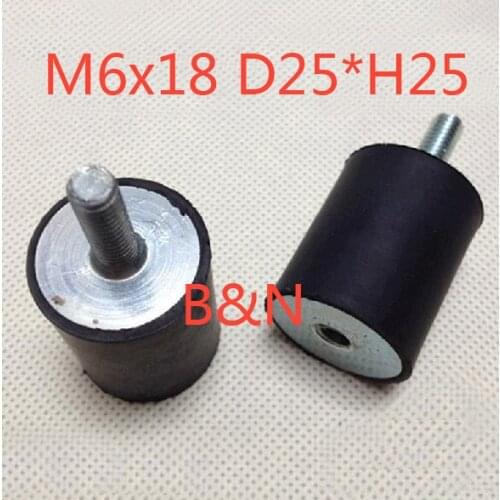 M6 x18 D25*H25,male/female ,VD Rubber Vibration Damper/Rubber Screw Damper Electrical machine Rubber shock absorption screw