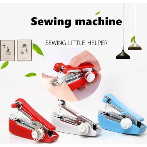 Mini Sewing Machines Useful Portable Needlework Cordless Mini Hand-Held Clothes Fabrics Sewing Machine Handwork Sewing Tools