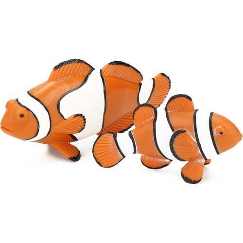 Marine Underwater World Animal Clownfish Tropical Fishes Sea World Gift Souvenir for Children Lovely Clown Fish Decor Model