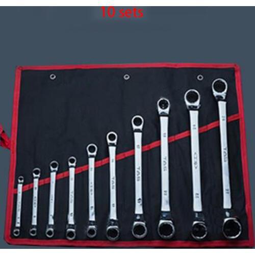 10 piece set wrench multi-function wrench ratchet wrench set chrome gear wrench soft head combination swing auto repair tool