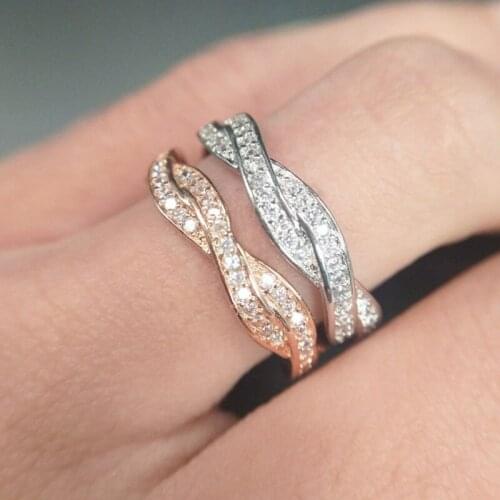 Delicate Simple Cross Female Ring Love Jewelry Valentines Anniversary Gift Suit Various Occasions Fashion Women Jewelry Gifts