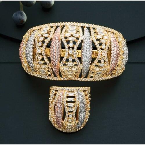 Newness High Quality Delicate Hollow Jewelry Full Cubic Zirconia Copper Party Wedding Women Bridals Lady Bijoux