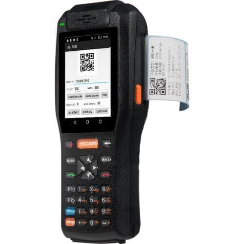 Handheld Pda Android Barcode Scanner Terminal with Printer