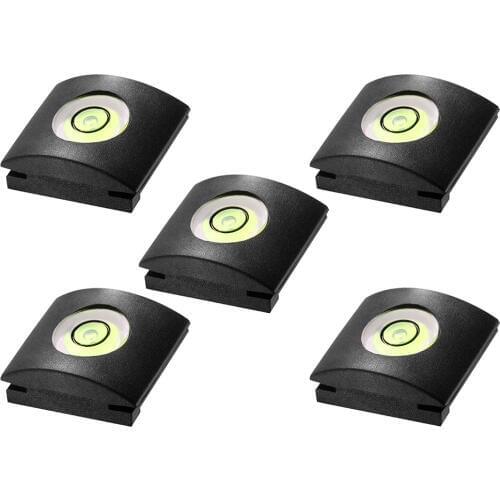 JUST NOW Camera Flashlight Hot Shoe Cover with Bubble Spirit Level for Canon for Nikon for Fujifilm DSLR/SLR/EVIL Camera