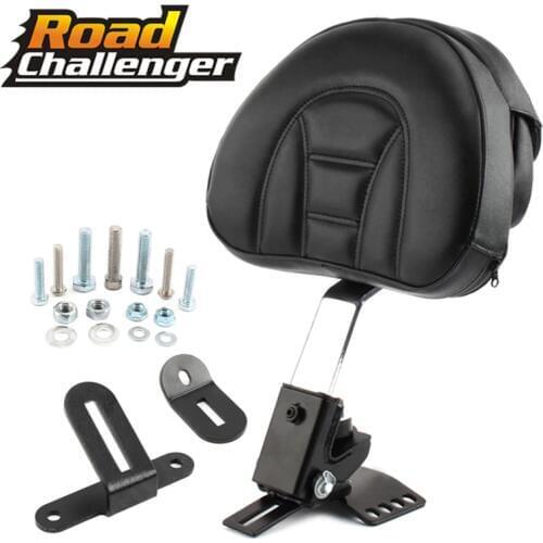 Adjustable New Plug In Driver Rider Seat Backrest Kit 1x Motorcycle For Harley Touring Electra Road Street Glide Road King 97-19