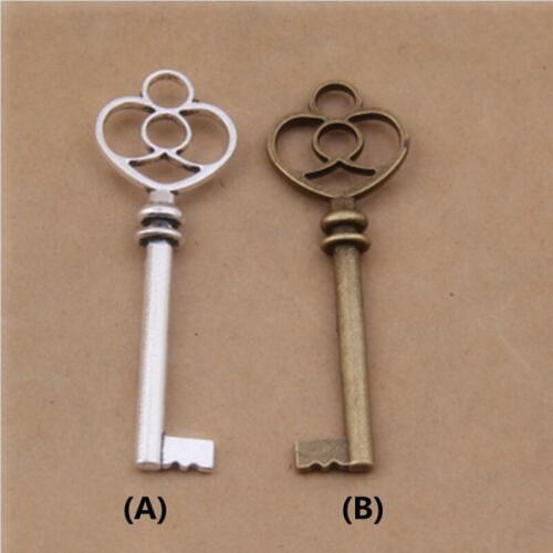 RONGQING 50pcs/lot Geometric Key Pendant 19x61mm Big charms for Handmade Necklace