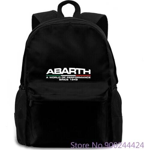 Abarth New Hot Sale Black For Sale Natural women men backpack laptop travel school adult student