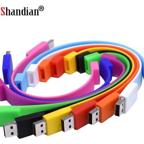 SHANDIAN promotion cartoon Small wrist strap usb flash drive USB 2.0 memory stick pen drive pendrive 4GB 8GB 16GB 32GB 64GB