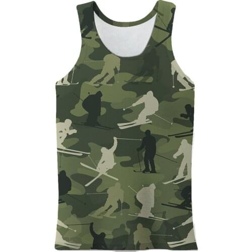 2021 New Fashion Summer 3D Printed Men Vest Casual Tank Tops Sleeveless Male Bodybuilding Clothing Vest Singlet Tops Tees