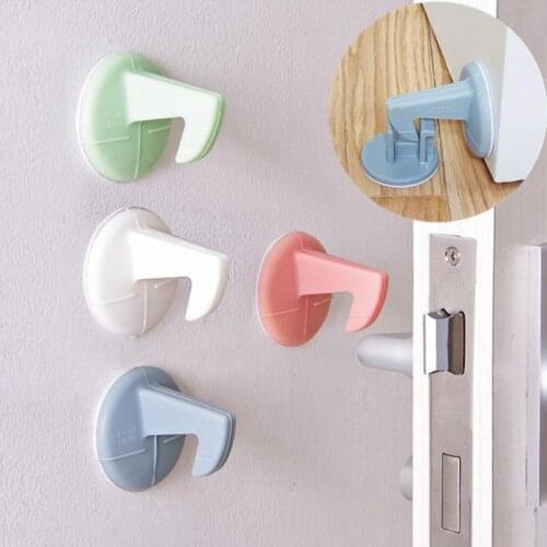 1pc Door Stopper Anti-collision Pad Door Handle Floor Wall Mount Wind-Proof Door Holder