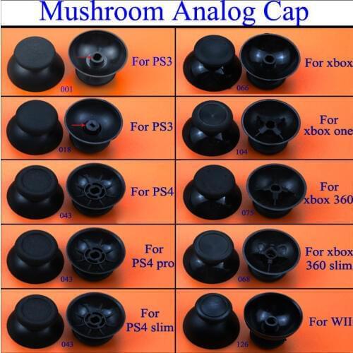 1pc Plastic Black Analog Thumbstick Thumb Stick Replace For PlayStation 4 PS4 Pro PS3 for Xbox one for Xbox 360 / WII Controller