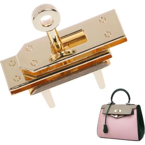 1 Bag Metal Clasp Turn Locks Twist Lock DIY Leather Crossbody Handbag Shoulder Bag Buckles