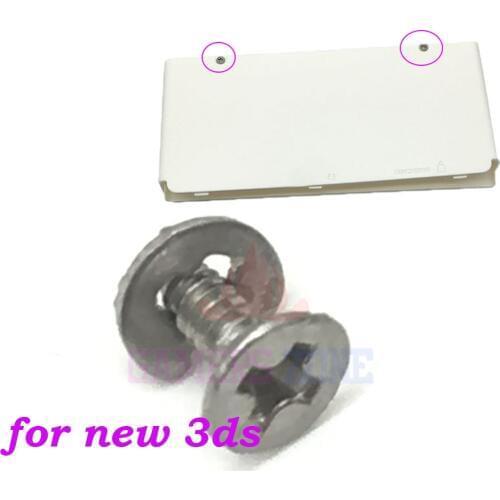 10sets Silver Replacement For New 3DS 2015 Version Screws With Clip For Back Battery Case Cover