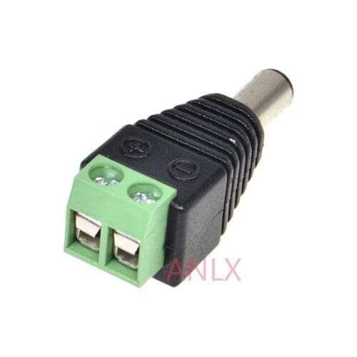 10PCS dc 5.5*2.5MM power jack PLUG connector 5.5X2.5MM MALE PLUG solderless terminal Screw Fastening Type 5.5*2.1MM 5.5*2.1