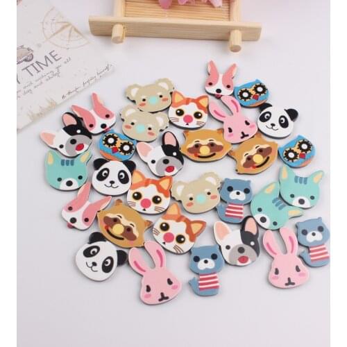 50pcs/lot resin cabochons accessories kawaii planar resin animals mix for kids hair