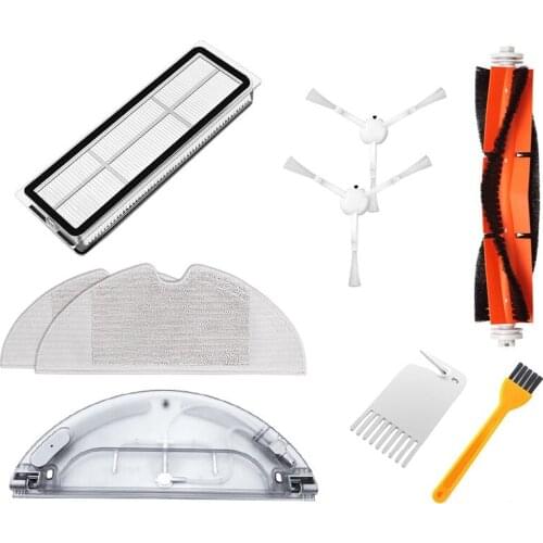 Promotion!Vacuum Cleaner Accessories for Xiaomi Mijia 1C Robot Main Brush Side Brush Filters Mop Cloth Water Tank