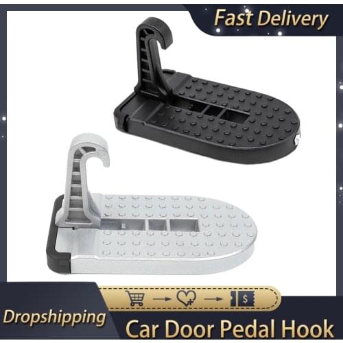 Car Door Pedal Hook Auxiliary Foot Roof Rack Step Aluminum Alloy Foldable Universal Luggage Holder Safety Hammer Car Accessorie