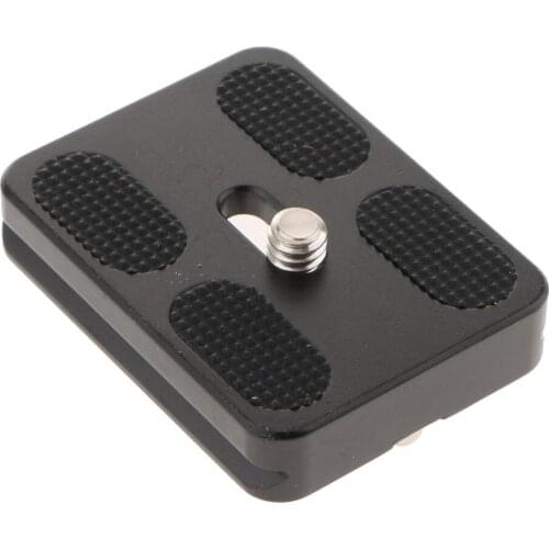 PU-50 Camera Quick Release Plate Universal Mount for Tripod Ball Head .w/ 1/4 Inch Standard Screw Compatible with Arca Swiss