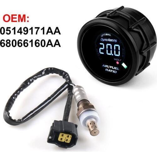 52mm Digital Air Fuel Ratio Gauge For Chrysler 2004-2014 O2 Narrowband Oxygen Sensor 05149171AA 68066160AA